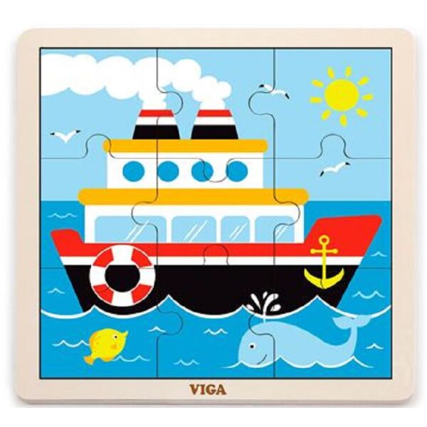 

Деревянный пазл Viga Toys Кораблик, 9 эл. (51445)