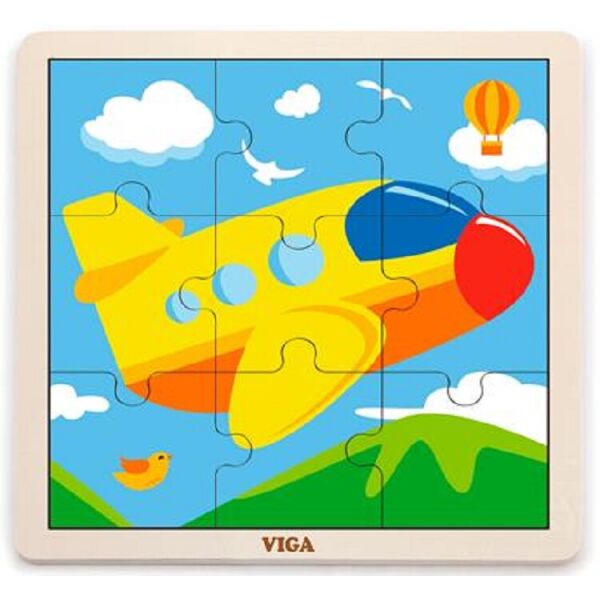 

Деревянный пазл Viga Toys Самолетик, 9 эл. (51447)