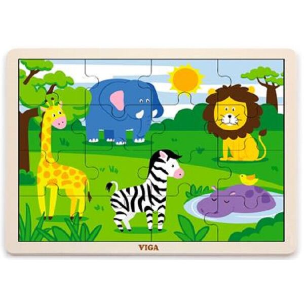 

Деревянный пазл Viga Toys В Африке, 16 эл. (51449)