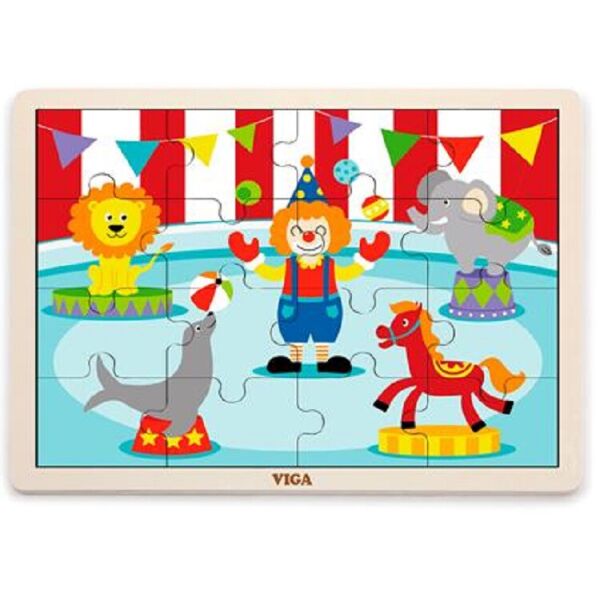 

Деревянный пазл Viga Toys Цирк, 16 эл. (51455)