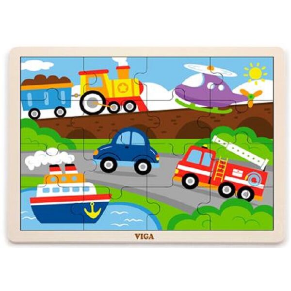 

Деревянный пазл Viga Toys Транспорт, 16 эл. (51456)