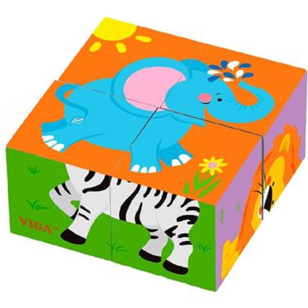 

Деревянные кубики-пазл Viga Toys Зверята (50836)