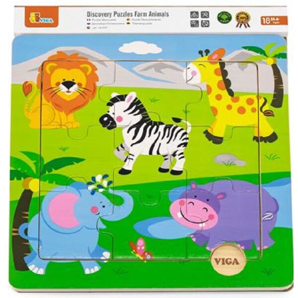 

Деревянный пазл Viga Toys Зверята в Африке (50838)
