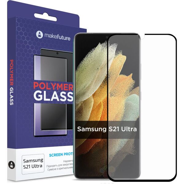 

Защитное стекло MakeFuture Polymer Black для Samsung S21 Ultra