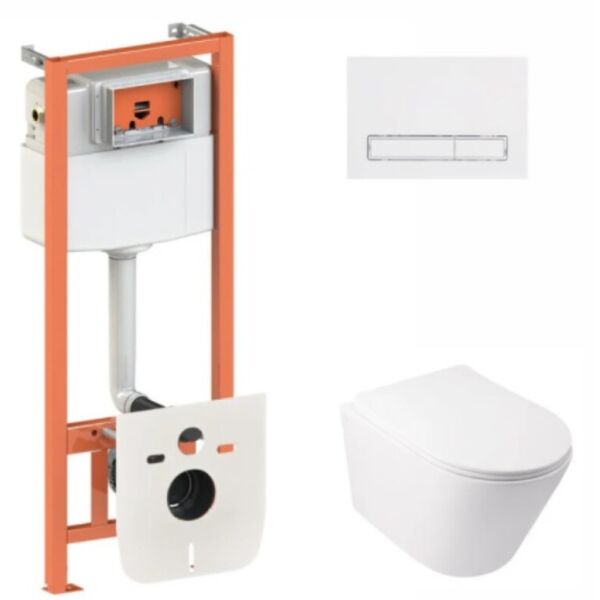 

Набор Qtap инсталляция 3 в 1 Nest QT0133M425 с панелью смыва линейной QT0111M08V1384W + унитаз с сиденьем Swan QT16335178W