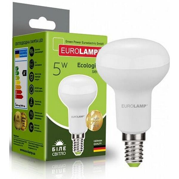 

Лампа светодиодная EUROLAMP ЕКО R39 5W E14 4000K (LED-R39-05144(P))