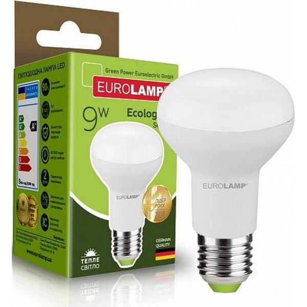 

Лампа светодиодная EUROLAMP ЕКО R63 9W E27 3000K (LED-R63-09272(P))