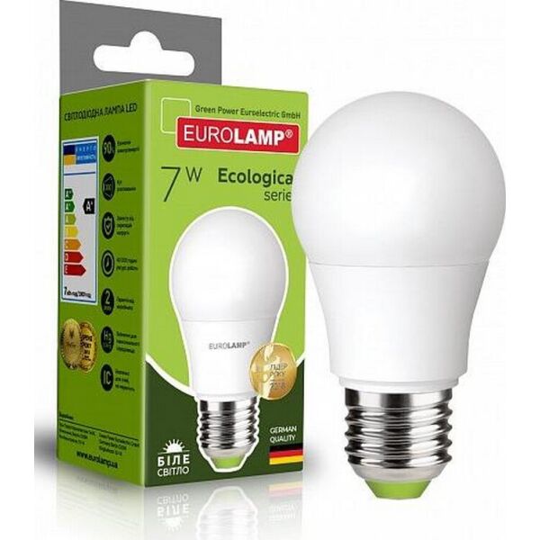

Лампа светодиодная EUROLAMP ЕКО А50 7W E27 4000K (LED-A50-07274(P))