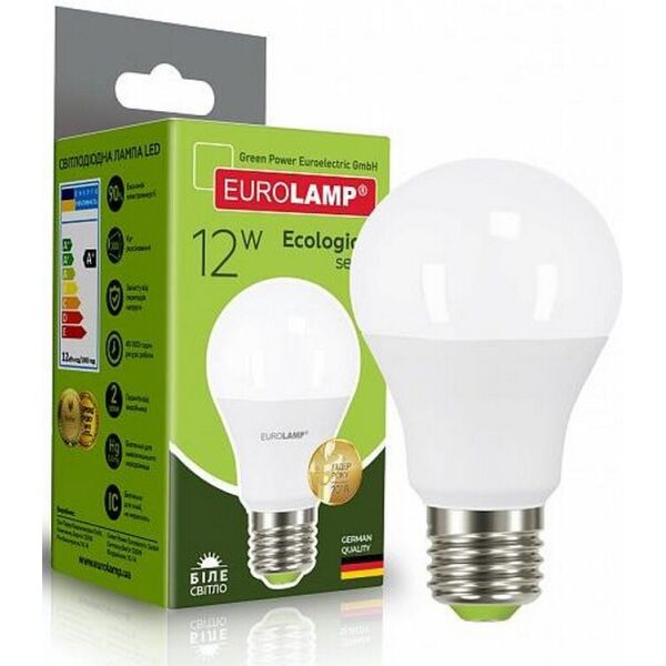 

Лампа светодиодная EUROLAMP ЕКО А60 12W E27 4000K (LED-A60-12274(P))