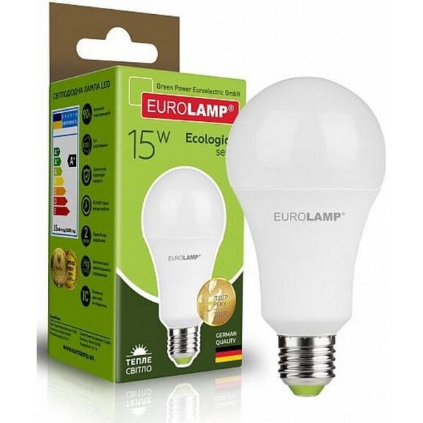 

Лампа светодиодная EUROLAMP ЕКО А70 15W E27 3000K (LED-A70-15272(P))