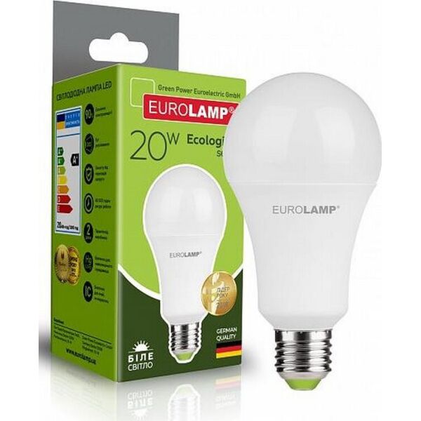 

Лампа светодиодная EUROLAMP ЕКО А75 20W E27 4000K (LED-A75-20274(P))