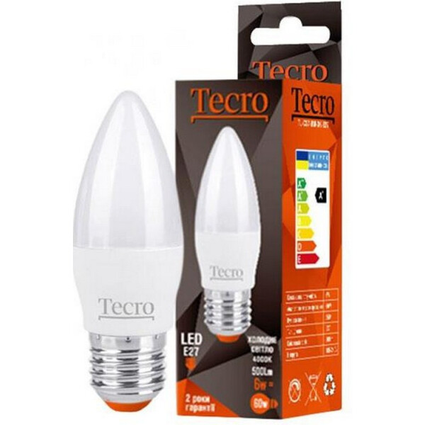 

Лампа светодиодная TECRO TL C37 6W 4K E27