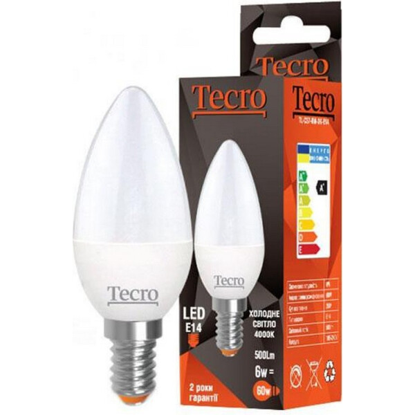 

Лампа светодиодная TECRO TL C37 6W 4K E14