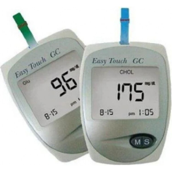 

Глюкометр EasyTouch GC для измерения уровня глюкозы и холестерина в крови биохимический анализатор
