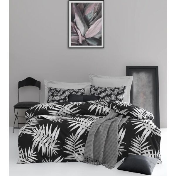 

Комплект постельного белья Lotus Home Perfect Ranforce - Palm черный семейный (svt-2000022266987)