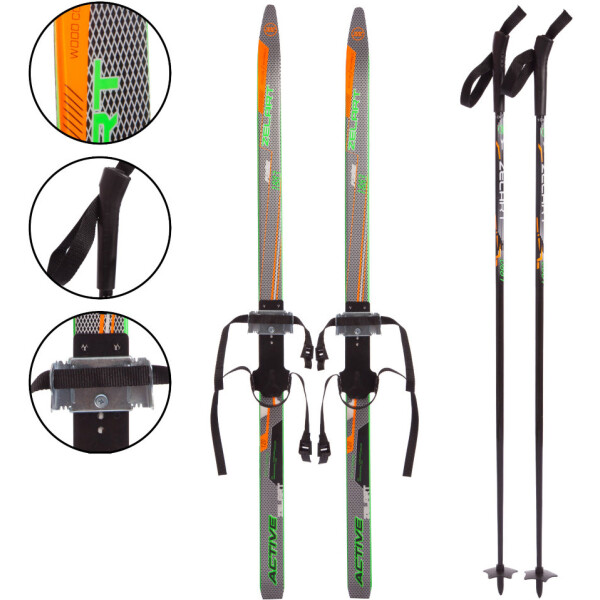 

Лыжи беговые Snowpower (с палками) SK-0881-120B (серо-оранжевый) 120 см (9000156191)