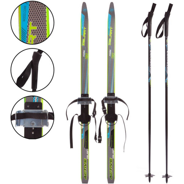 

Лыжи беговые Snowpower (с палками) SK-0881-120B (серо-салатовый) 120 см (9000156192)