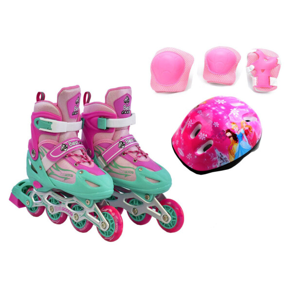 

Роликовые коньки Best Rollers Girl Set A-257-M 33-36 розовый (с защитой)