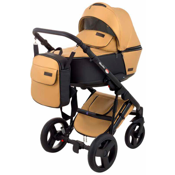 

Детская коляска универсальная 2 в 1 Bair Mirello Plus кожа 100% MP-38 золото 623992