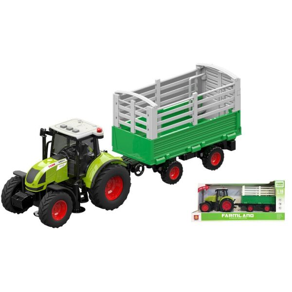 

Машинка WenYi Трактор с прицепом с фрикционным механизмом и свето-звуковыми эффектами 1:16 (WY900H)