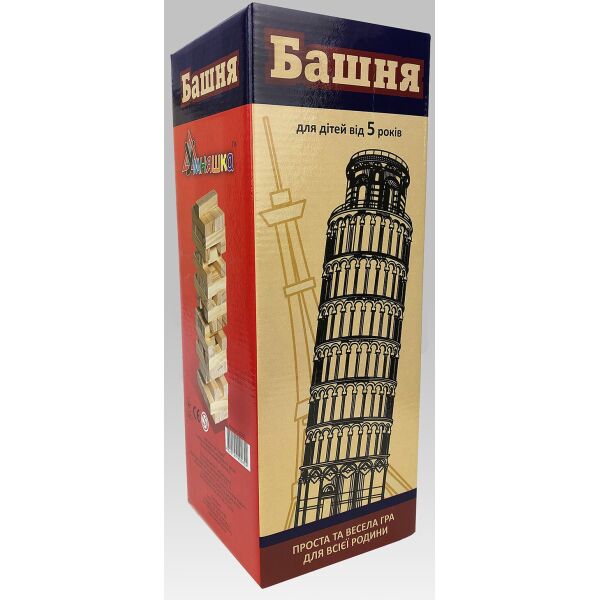 

Игра настольная Умняшка Башня из дерева 44 детали (20060)