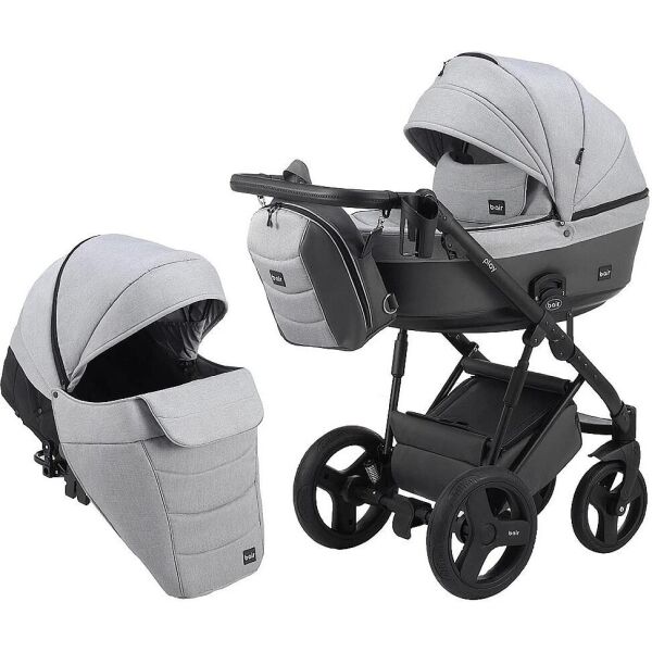 

Коляска 2 в 1 Bair Play Plus Soft BPS-218 серый - графит (кожа)