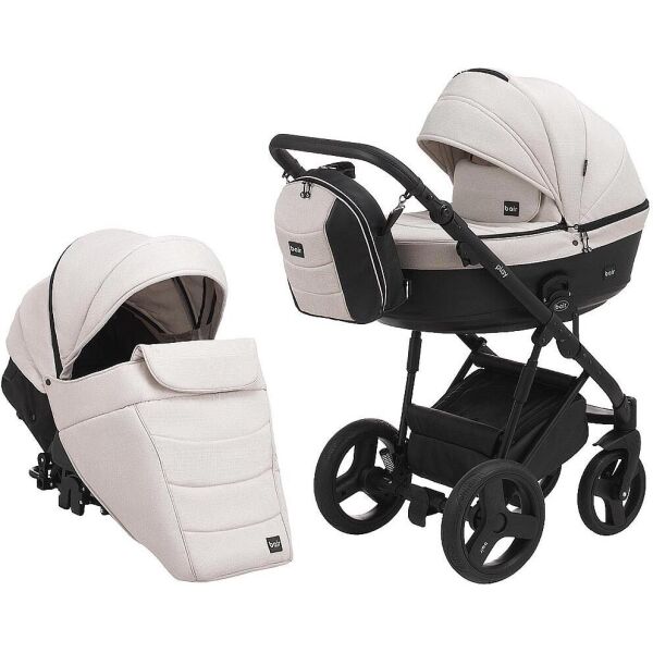 

Коляска 2 в 1 Bair Play Plus Soft BPS-834 светло-бежевый - черный (кожа)