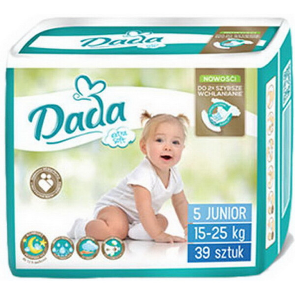 

Подгузники Dada Extra Soft 5 Junior (15-25 кг), 39 шт (8594001939671)