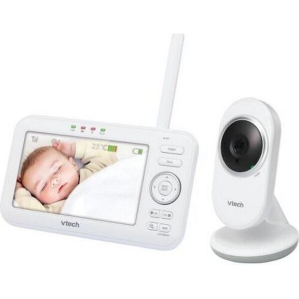 

Видеоняня VTech с датчиком температуры, колыбельными и цветным экраном диагональю 5" (VM5252)
