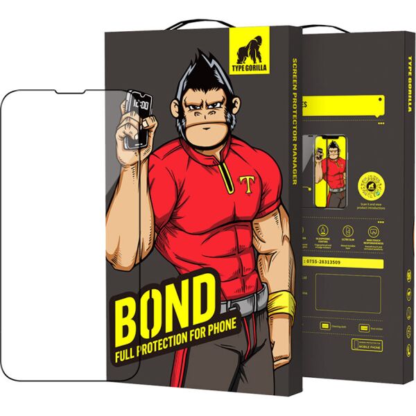 

Защитное стекло Type Gorilla Full Cover Black для Apple iPhone 13 Pro Max