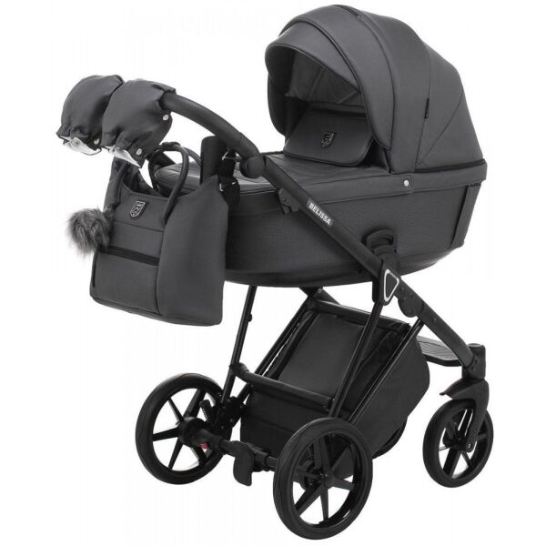 

Коляска 2 в 1 Adamex Belissa ECO кожа 100% SA-5 графит