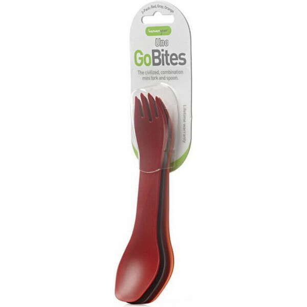 

Ложко-вилка Humangear GoBites Uno 3-Pack Red / Gray / Orange