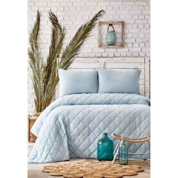 

Комплект постельного белья с одеялом Karaca Home Cloudy mint ментоловый полуторный