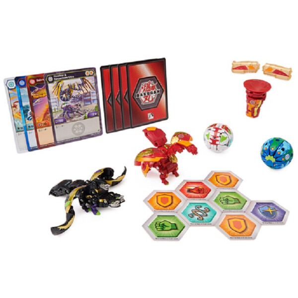 

Игровой набор Spin Master Bakugan Armored Alliance: Боевой набор из четырех бакуганов с оружием (Сабра и Холкор) (SM64444-5)