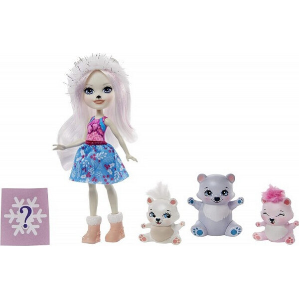 

Игровой набор с сюрпризом Семья белой медведицы Пристины Enchantimals Family Toy Set with Pristina Polar Bear Doll GJX47