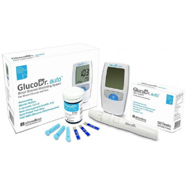 

Набор! Глюкометр Глюко Доктор (GlucoDr. auto All Medicus AGM 4000) + Тест-полоски GlucoDr., 100 шт.