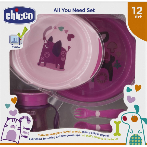 

Набор посуды Chicco Meal Set 12м+ Розовый (16201.10)