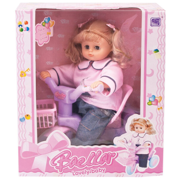 

Кукла 38 см с велосипедом BAELLAR (5299)