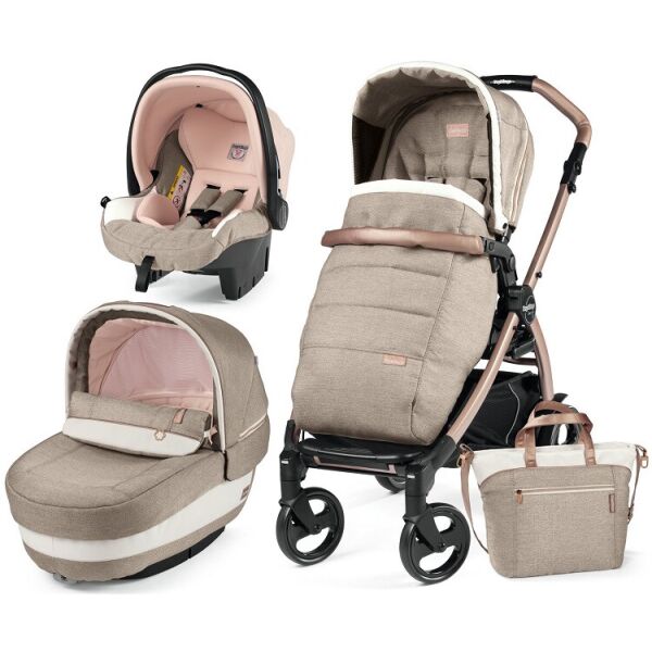 Коляска универсальная 3 в 1 Peg-Perego Book 51 SL Mon Amour Розовое золото (PACK000400BA36PL00)