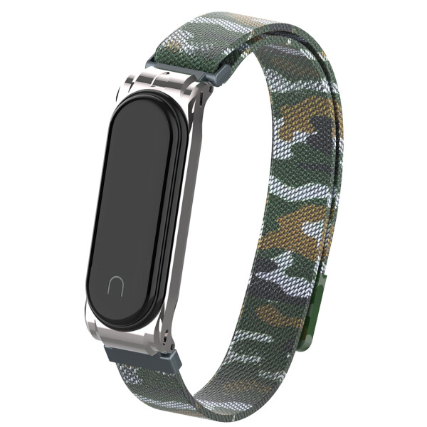 

Ремешок Armorstandart Metal для Mi Band 4/3 Camo SilverGreen