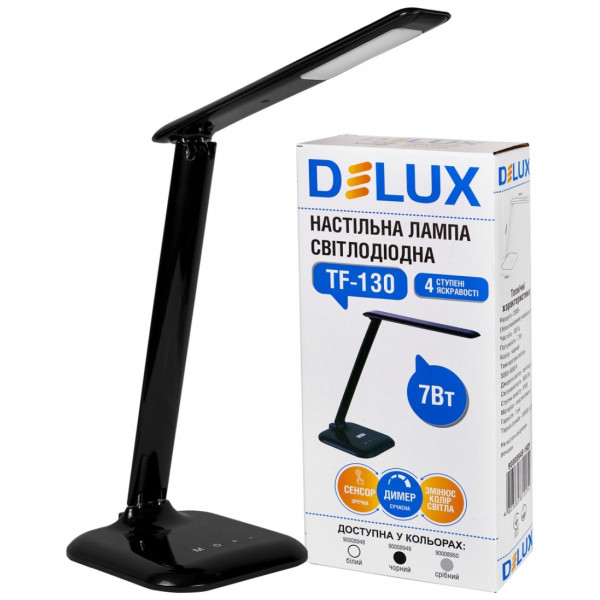 

Настольная лампа DELUX TF-130 7 Вт LED черная (90008949)