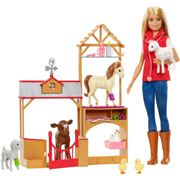 

Кукла Barbie Ветеринар на ферме Sweet Orchard Farm Doll Vet Playset, Blonde GCK86