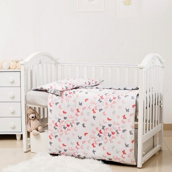 

Комплект постельного белья детский Twins Romantic Spring 3024-RS-101 Butterfly coral
