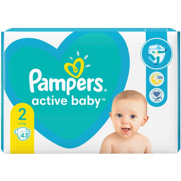 

Подгузники Pampers Active Baby Размер 2 (4-8 кг), 43 шт (8001090910127)