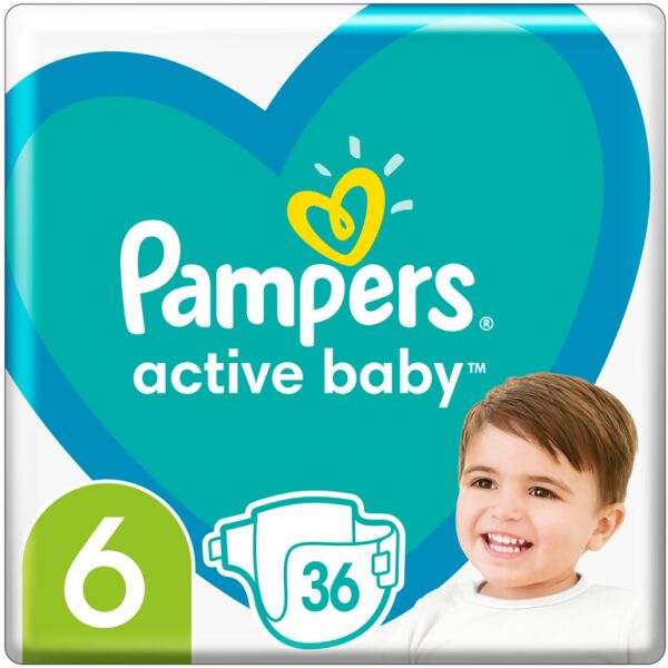 

Подгузники Pampers Active Baby Размер 6 (13-18 кг), 36 шт (8001090950338)
