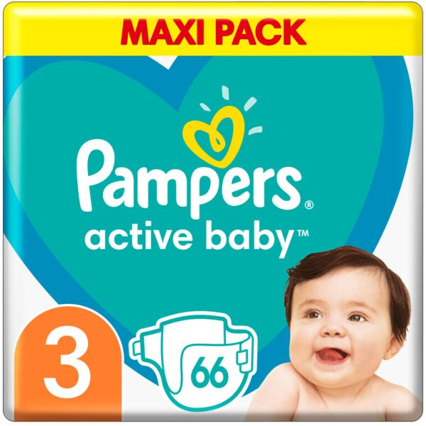 

Подгузники Pampers Active Baby Размер 3 (6-10 кг), 66 шт (8001090950659)