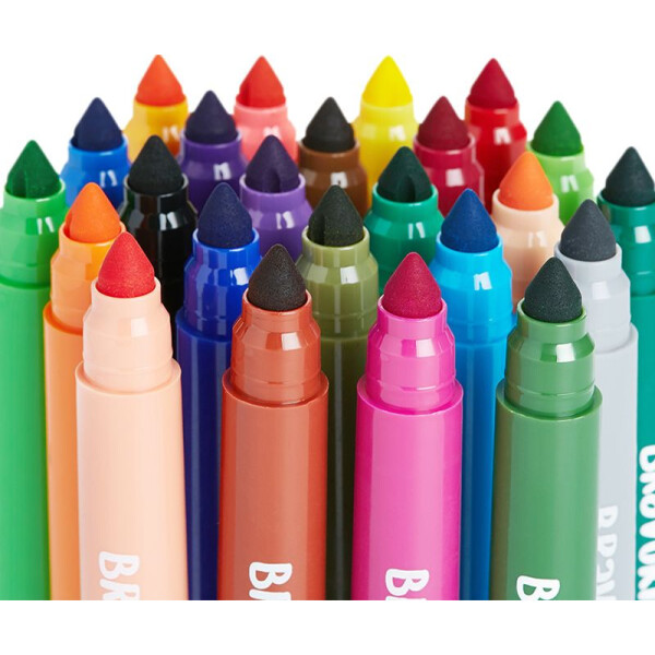 

Фломастеры Bravokids 24 цвета (простые+водные)