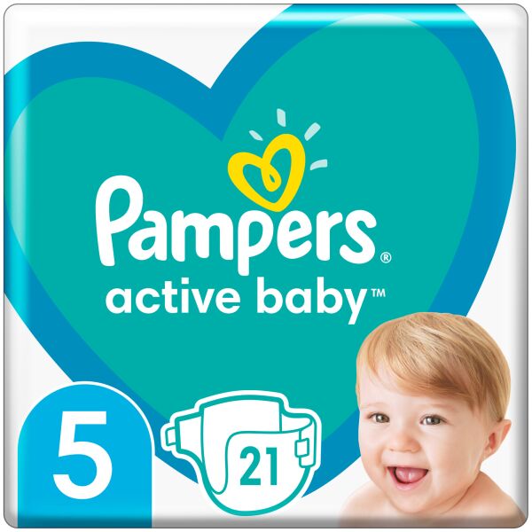 

Подгузники Pampers Active Baby Размер 5 (11-16 кг), 21 шт (8006540033043)
