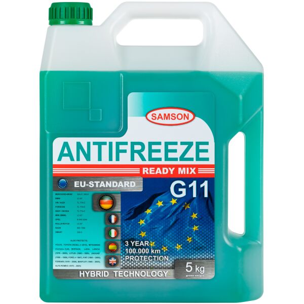 

Антифриз SAMSON EU-Standard G11 -40 5кг. Зеленый
