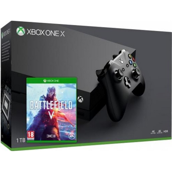 

Microsoft Xbox One X 1Tb + Battlefield V (ваучер на скачивание) (русская версия)